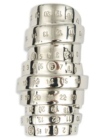 Mm6 Maison Margiela 'numeric' Ring In Metallic
