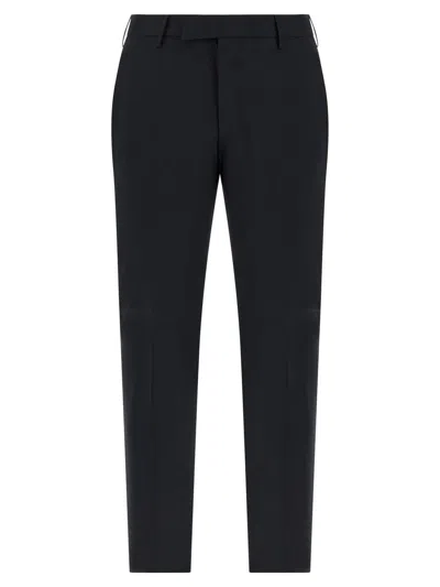 Pt Torino Man Pants Black Size 38 Cotton, Elastane In Black