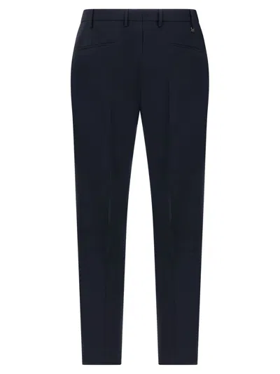 Pt Torino Dark Blue Dieci Pants In Black