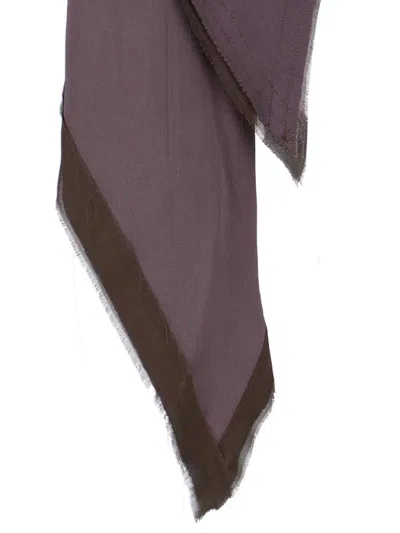 Attico Abito Midi Asimmetrico Con Dettaglio Attorcigliato In Brown