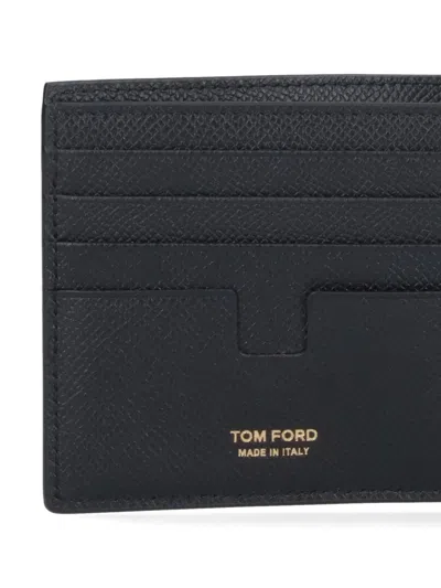 Tom Ford Bi-fold Logo Wallet In Black