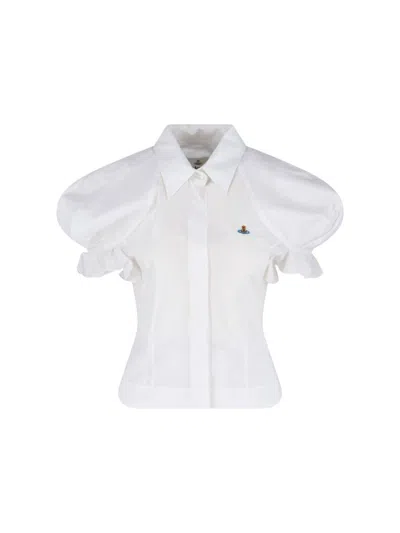 Vivienne Westwood Relaxed Fit Top Puff Sleeves In White