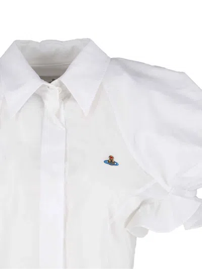 Vivienne Westwood Relaxed Fit Top Puff Sleeves In White