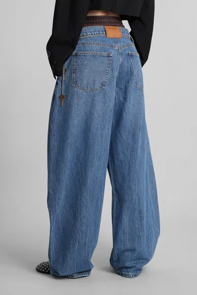 Alexander Wang Jeans Dalla Gamba Ampia In Denim Donna In Blue