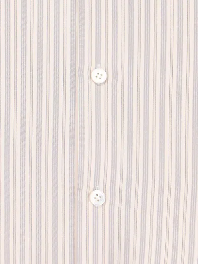 Rohe Róhe Classic Button-up Silk Shirt With Vertical Stripes In White