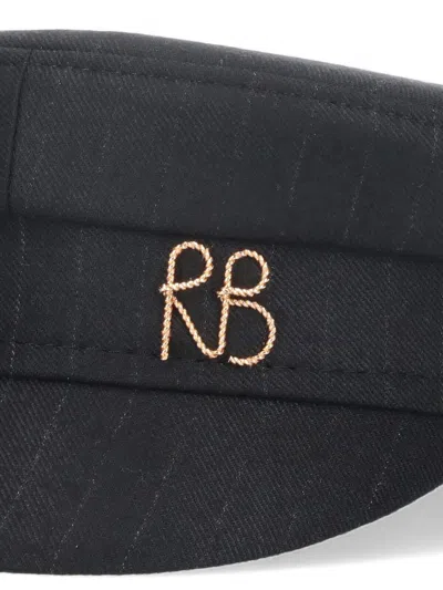 Ruslan Baginskiy Monogram Embellished Baker Boy Cap