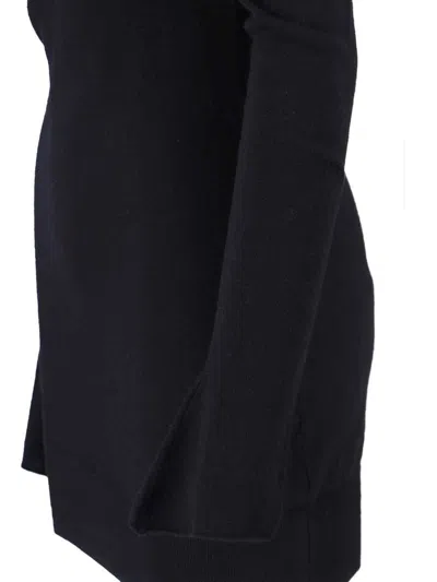 Attico Knee Length Dress Featuring Button Detailing In Black