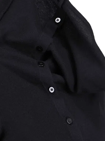 Attico Knee Length Dress Featuring Button Detailing In Black