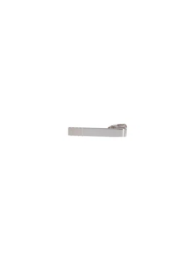 Thom Browne Metallic Finish Tie With Modern Design In Metallic