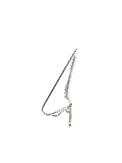 Thom Browne Metallic Finish Tie With Modern Design In Metallic