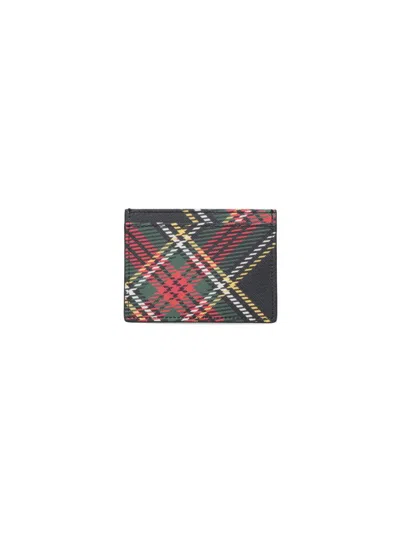 Vivienne Westwood Compact Checkered Wallets Plaid Pattern In Multi
