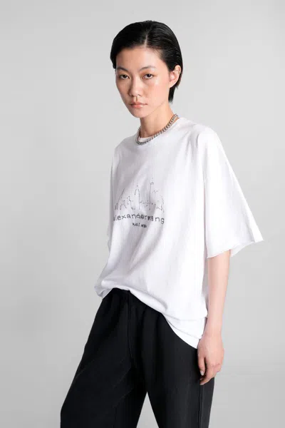 Alexander Wang T-shirt In White Cotton In White