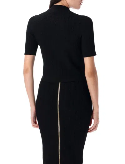 Balmain Ss Buttoned Torsade Knit Cardigan