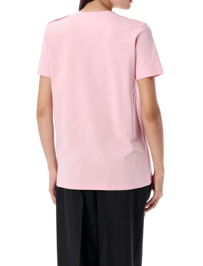 Balmain Tshirt 3 Btn Logo In Pink