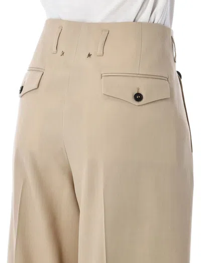 Golden Goose Wool Formal Trousers In Nude