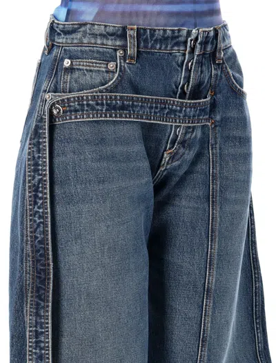 Jean Paul Gaultier Low Waist Belted  Denim Baloon