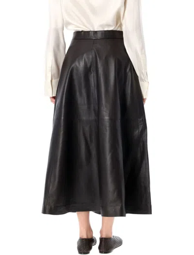 Rohe Róhe Leather Midi Skirt