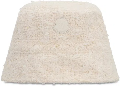Moncler Textured Fabric Bucket Hat In Neutral