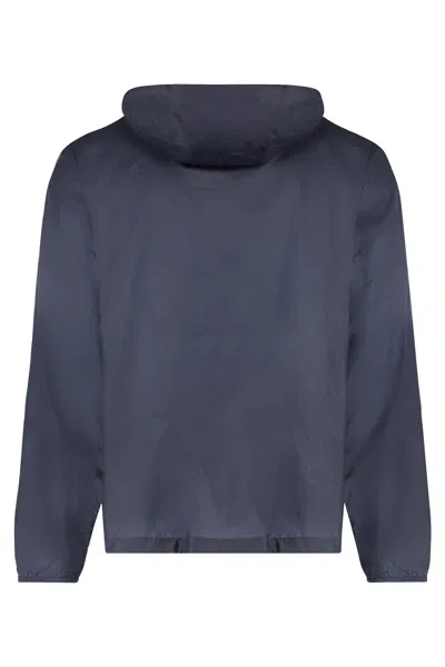 Moncler Genius Blue Hamlin Hooded Windbreaker In Blue