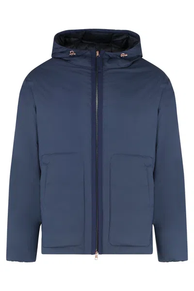 Moncler Genius The Moncler X Gilga Farm By Donald Glover Caracara Short Down Jacket In Blue