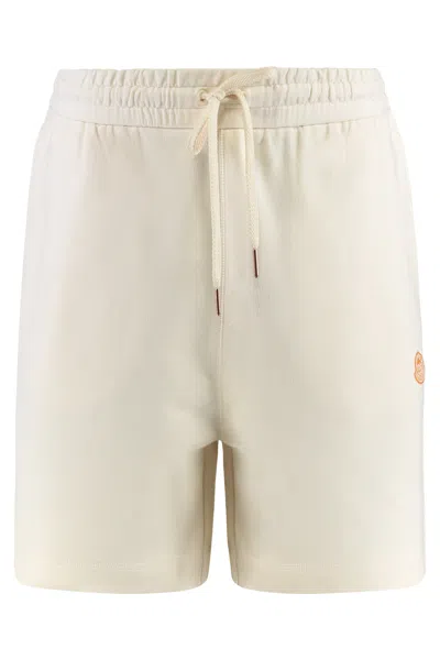 Moncler Genius Donald Glover Bermuda Shorts With Elastic Waistband In Neutral