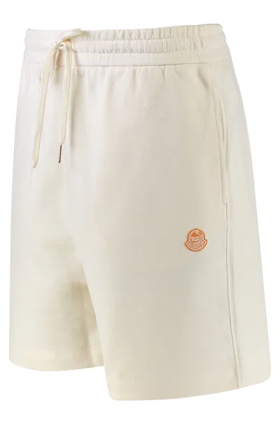 Moncler Genius Donald Glover Bermuda Shorts With Elastic Waistband In Neutral