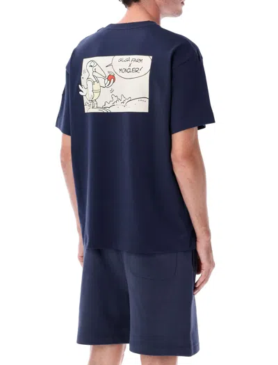 Moncler Genius X Gilga Farm By Donald Glover Graphic-print Cotton T-shirt Navy In Blue