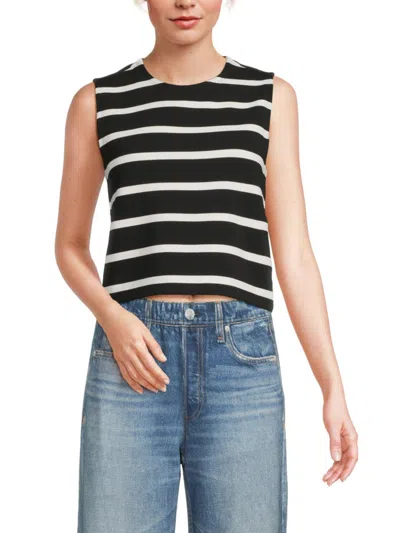 Rag & Bone Women's Striped Stretch Knit Cropped Tank