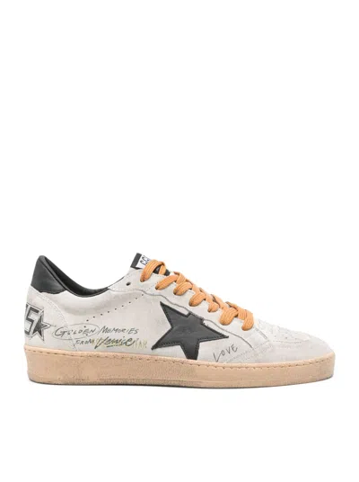 Golden Goose Ballstar Suede Upper Toe Tongue And Spur Leather Star And Heel Sneakers Black