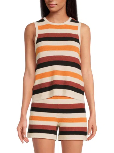 Vero Moda Women's Striped Cotton Sleeveless Knit Top