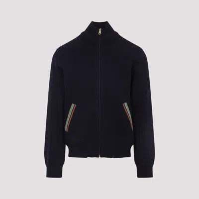 Paul Smith Zip-up Jacket With Colorful Striped Accents
