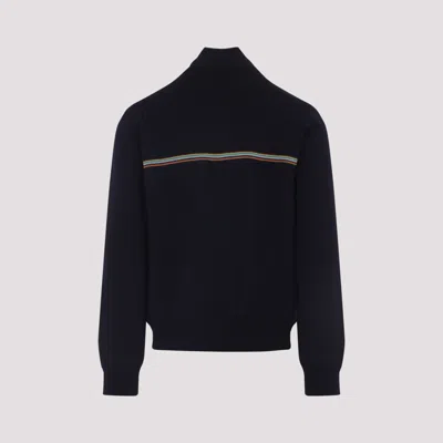 Paul Smith Zip-up Jacket With Colorful Striped Accents