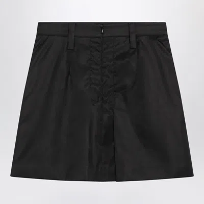 Prada Black Mini Skirt In Re-nylon Women In Blue