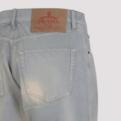 Prada Corduroy Mid-waist Straight Hem Trousers