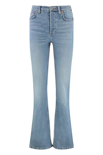 Re/done Flared Boot-cut Jeans Five Pockets In Blue