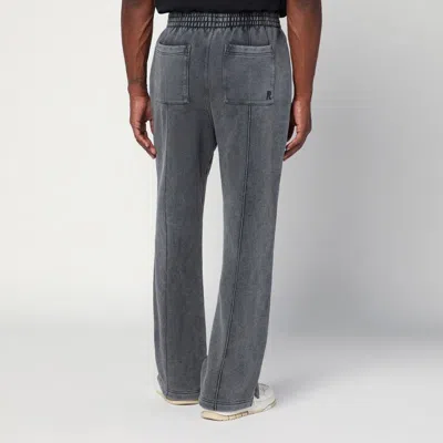 Represent Faded Black Cotton Jogger Pants In Gray