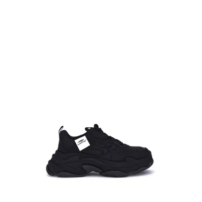 Balenciaga Men Triple S Sneakers In Black