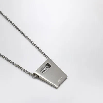 Rick Owens Silver Cunt Necklace In Metal