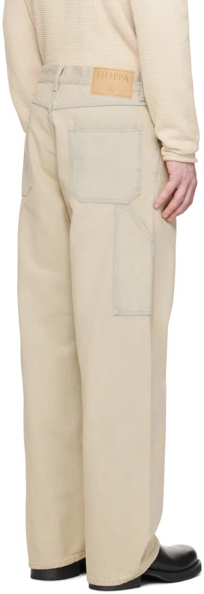 Filippa K Beige Faded Jeans In Neutral