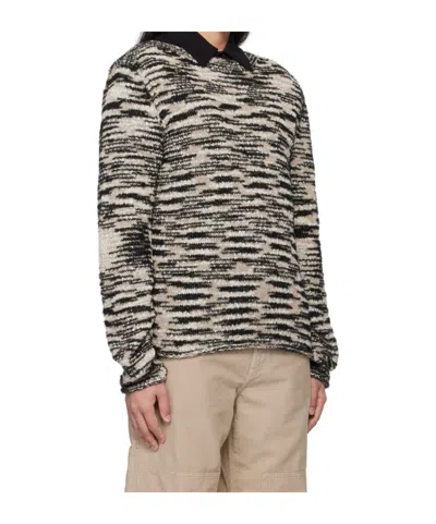 Filippa K Patterned Boat-neck Jumper In Black
