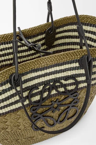 Loewe Medium Anagram Basket In Iraca Palm And Calfskin