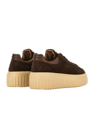 Hogan Leather Lace-up Sneakers Platform Sole