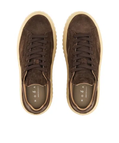 Hogan Leather Lace-up Sneakers Platform Sole
