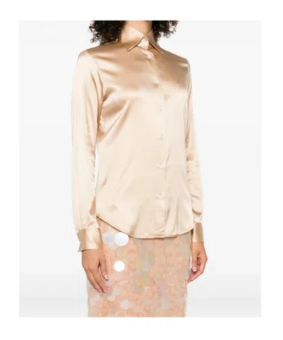 Mazzarelli Shirts Gold In Nude