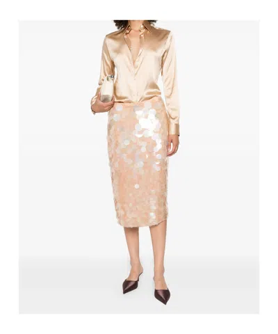 Mazzarelli Shirts Gold In Nude