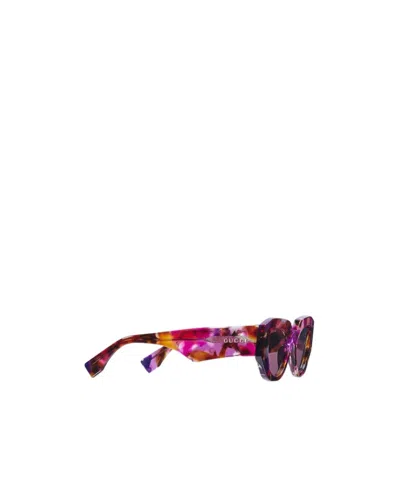 Gucci Spotted Tortoiseshell Sunglasses Logo In Multi