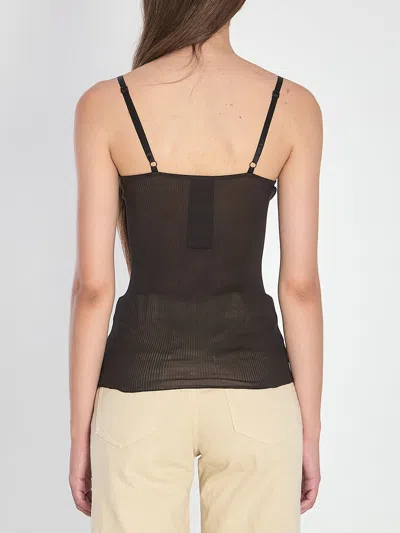 Saint Laurent Silk And Lace Top