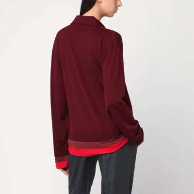 Stella Mccartney Layered Wool Long-sleeved Polo T-shirt