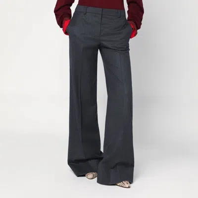 Stella Mccartney Wide Grey Wool Trousers