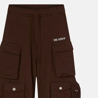 Attico Cargo Fern Pants In Burgundy